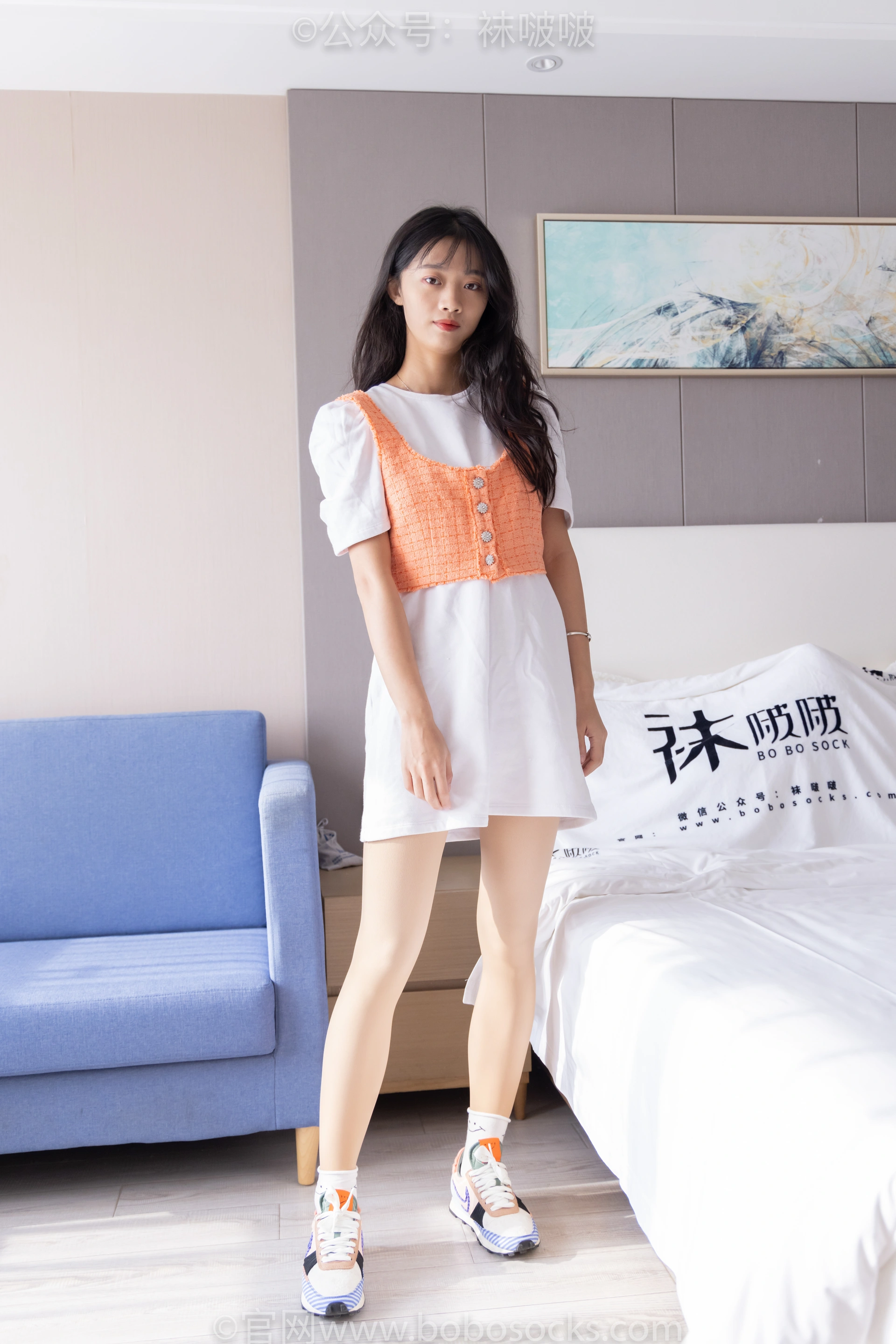 [BoBoSocks袜啵啵]NO.062 涵涵-运动鞋、白棉袜、厚肉丝 1
